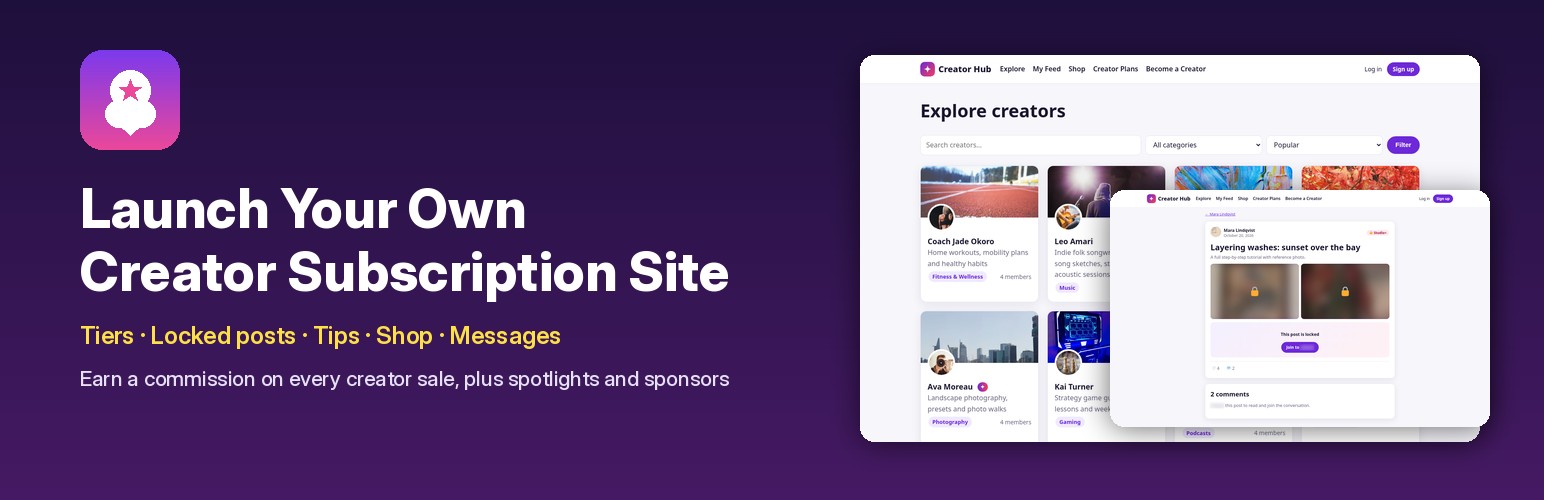 Launch your own creator subscription site