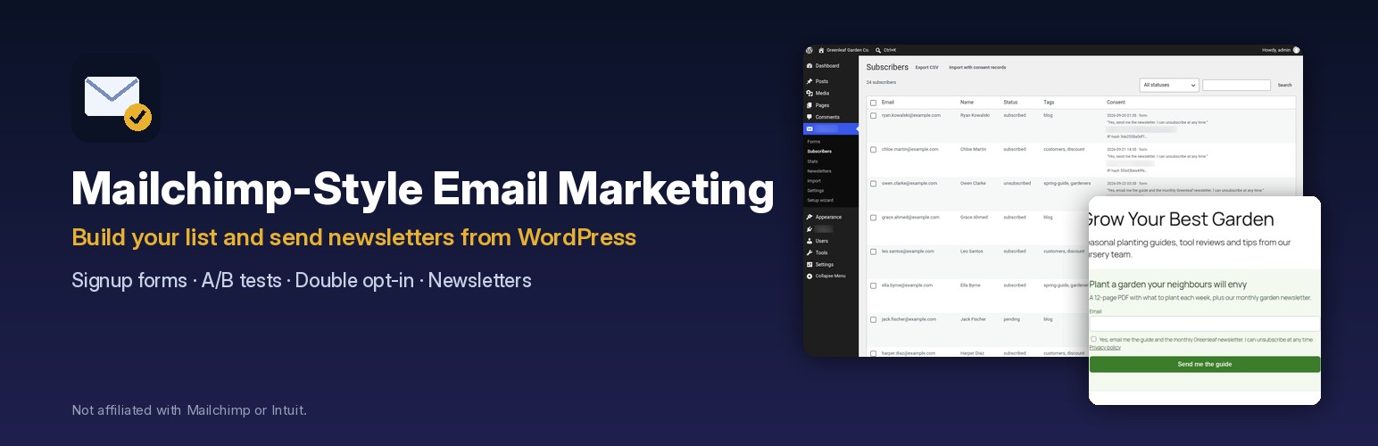 Email marketing banner