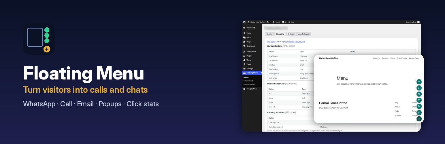 Floating Menu banner