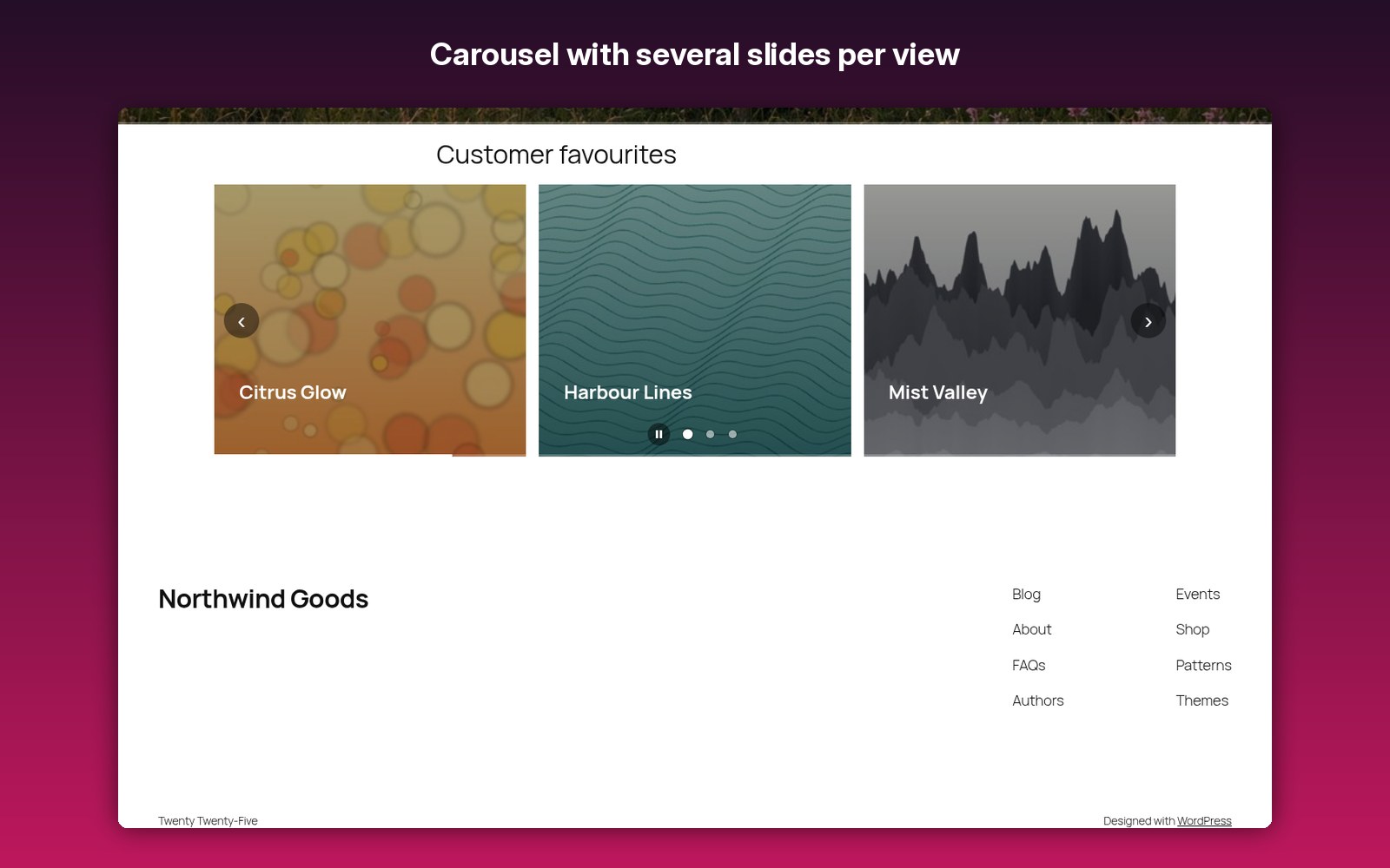Carousel with several slides per view