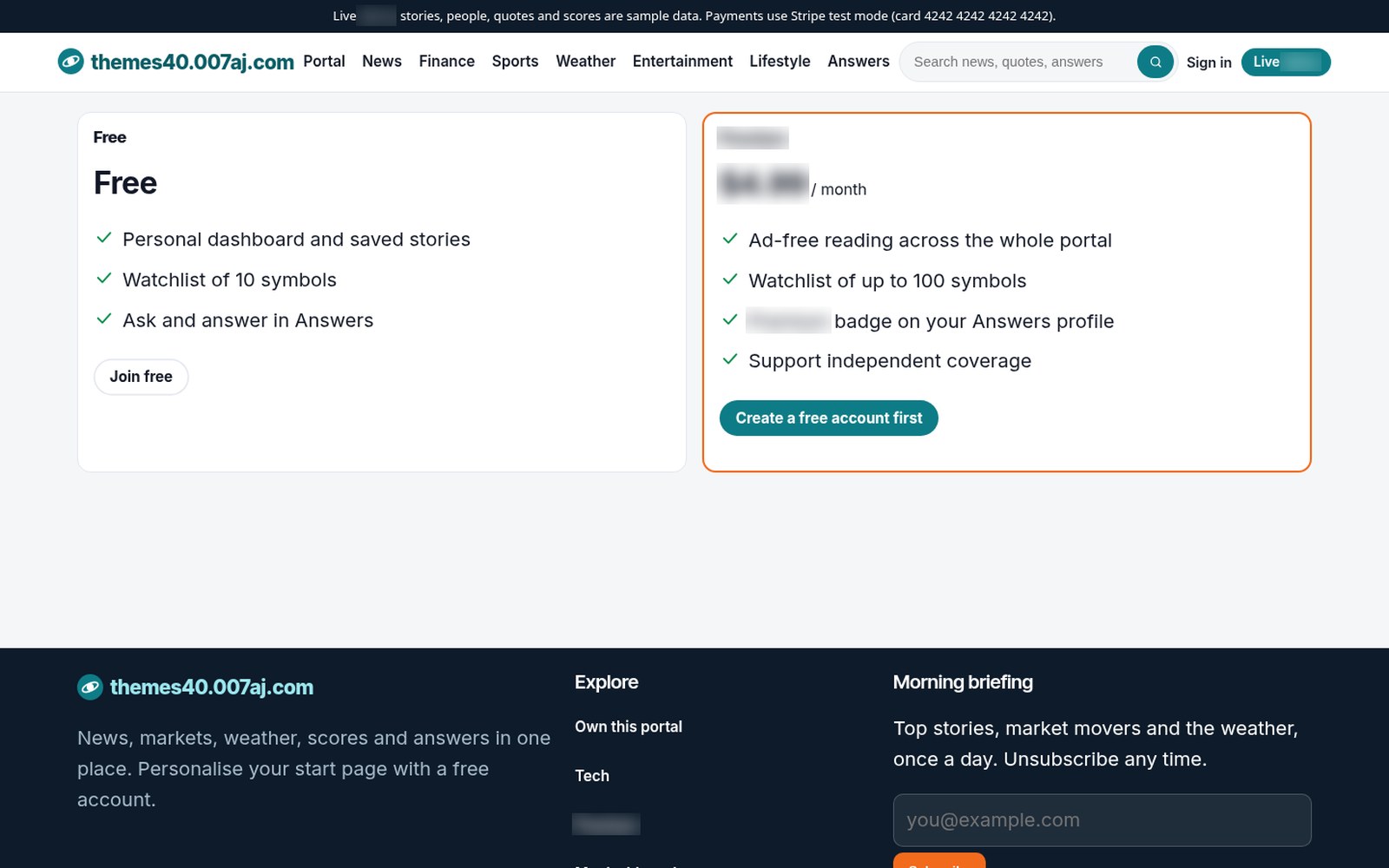 Paid membership: ad-free reading, bigger watchlists and more
