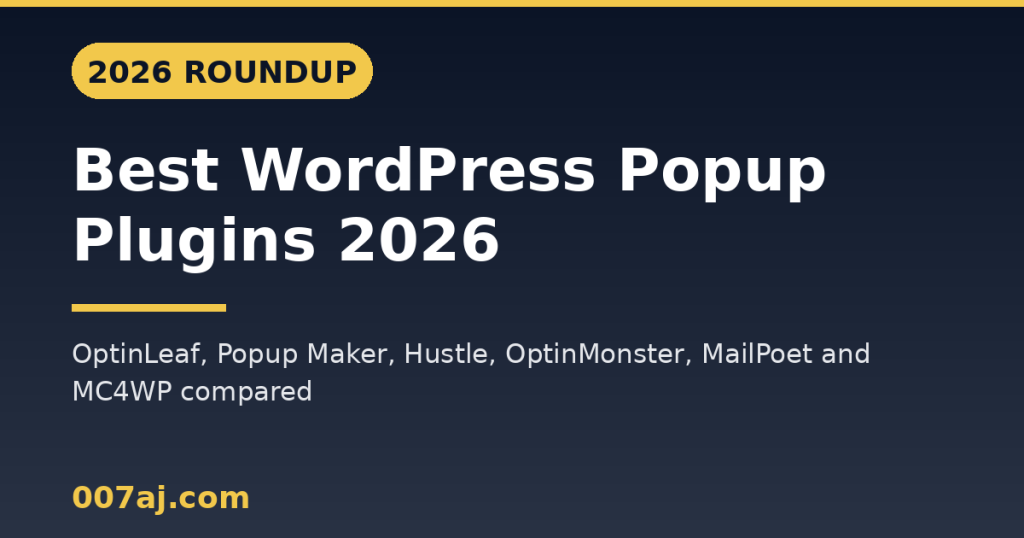 Best WordPress Popup and Email Optin Plugins in 2026 (Honest Comparison)
