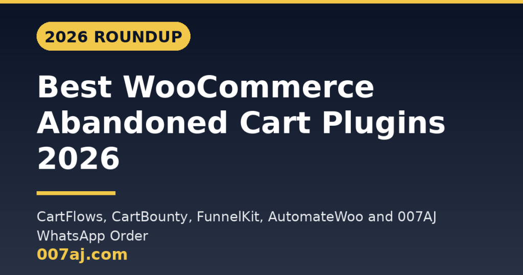 Best WooCommerce Abandoned Cart Plugins in 2026 (Free and Paid Compared)