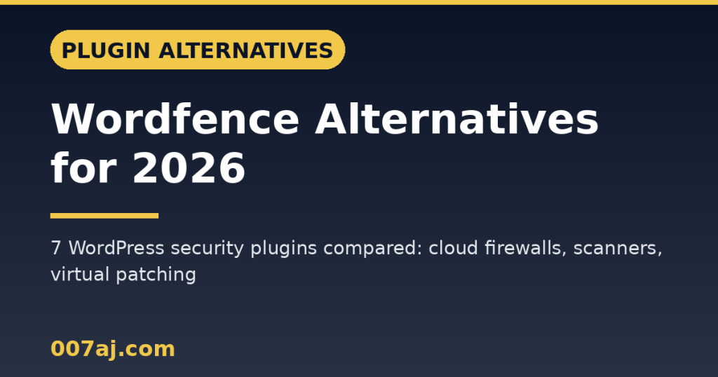 Wordfence Alternatives: 7 WordPress Security Plugins Compared (2026)