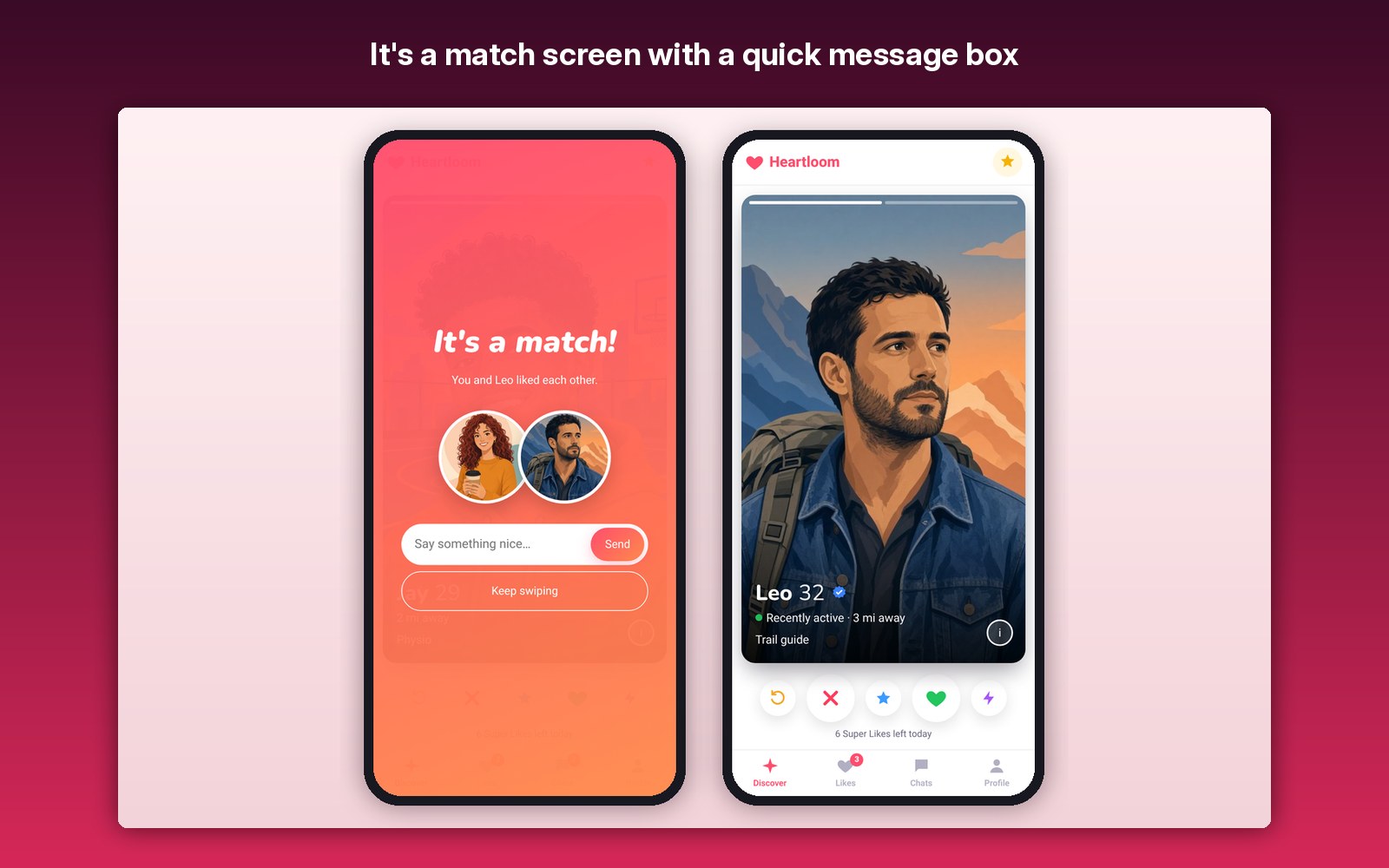 It's a match screen with a quick message box