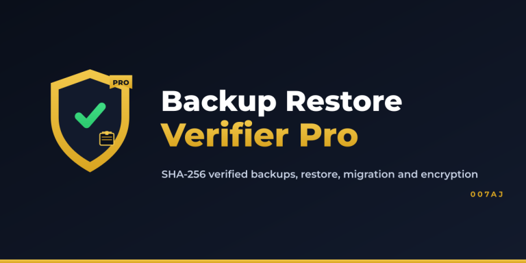 Backup Restore Verifier Pro – SHA-256 Verified Backups & Migration