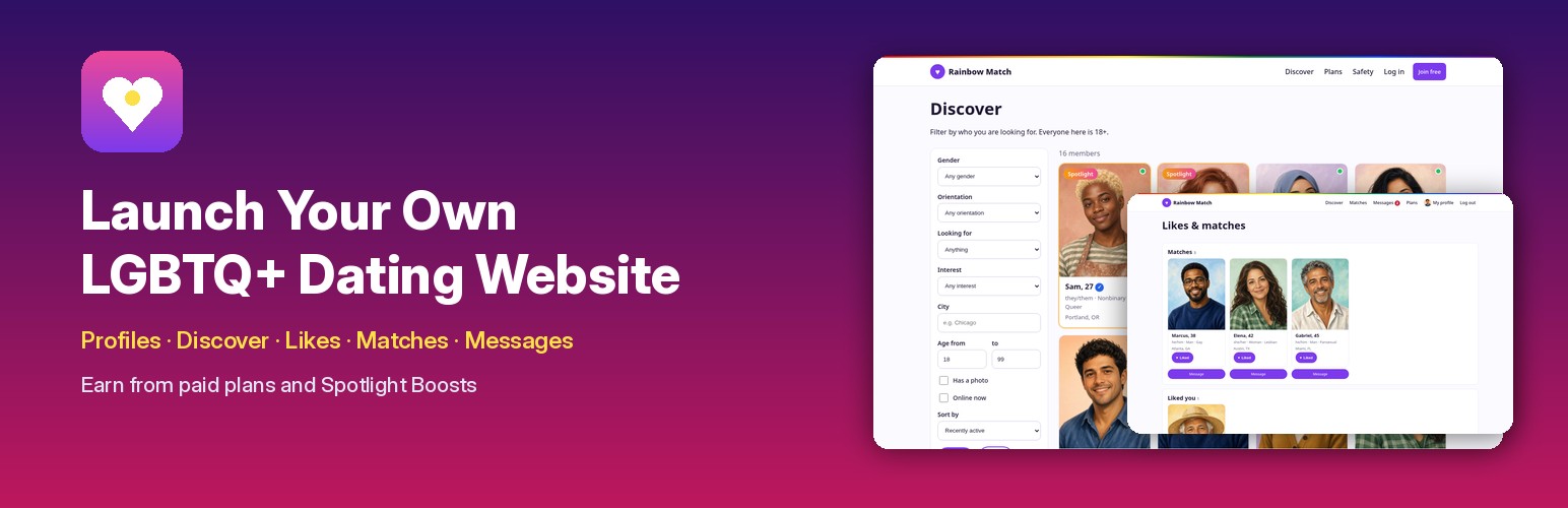 Launch your own LGBTQ+ dating website