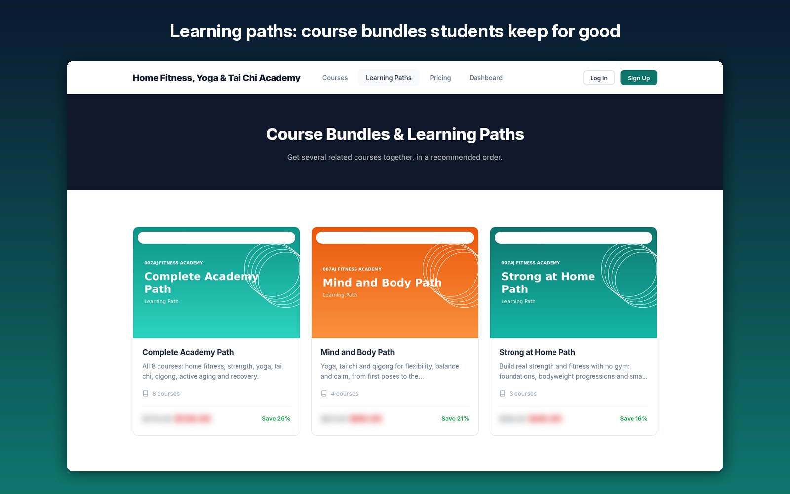 Learning paths: course bundles students keep for good