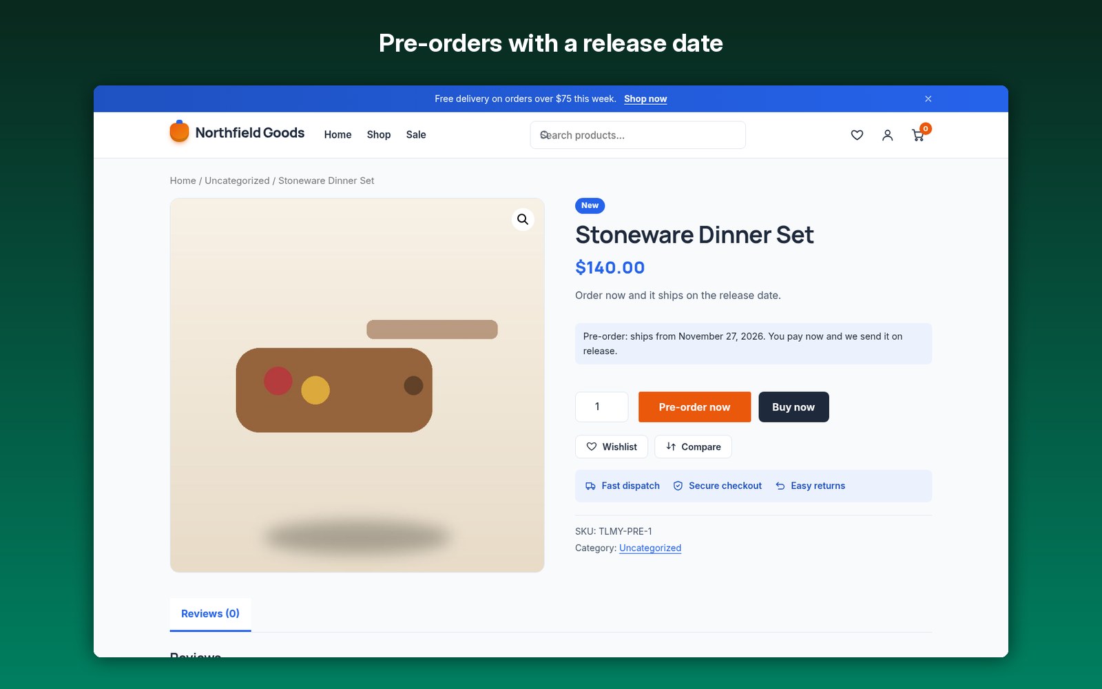 Pre-orders with a release date