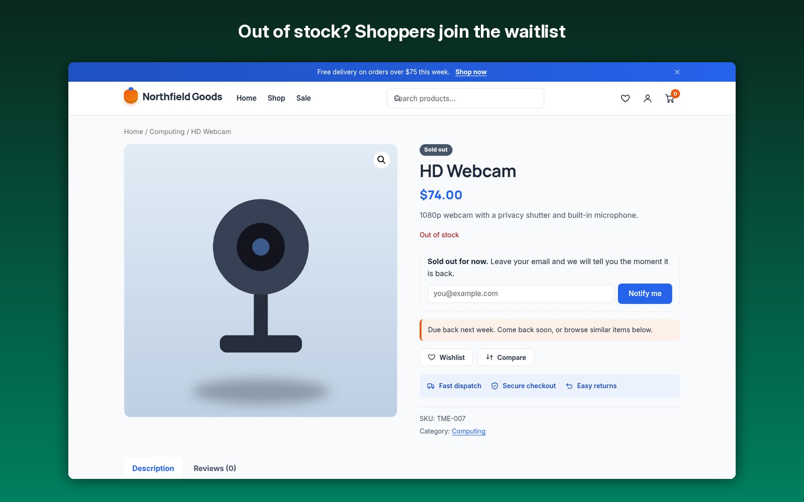 Out of stock? Shoppers join the waitlist