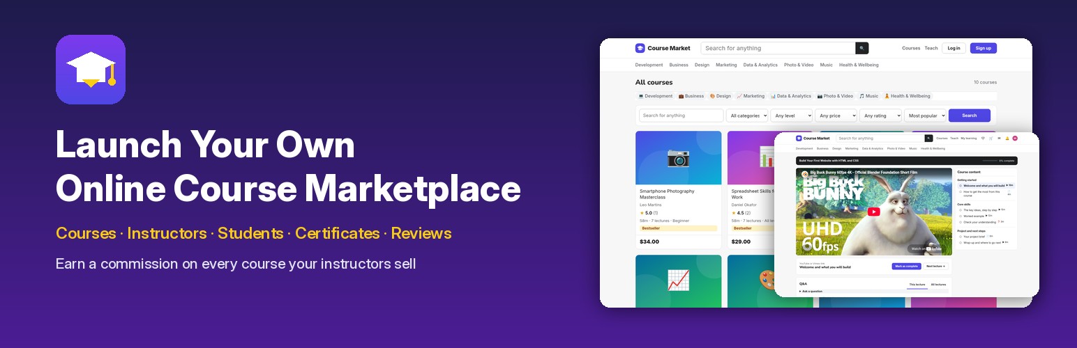 Launch your own online course marketplace